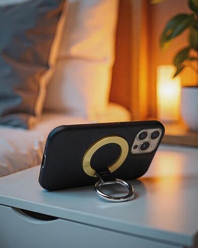 NXVX Magnetic Phone Ring Holder for MagSafe, Strong Magnetic Ring Compatible with iPhone 16 15 14 13 12 Series, Pro, Pro Max, Plus, MagSafe Accessories, (Gold) in Saudi Arabia