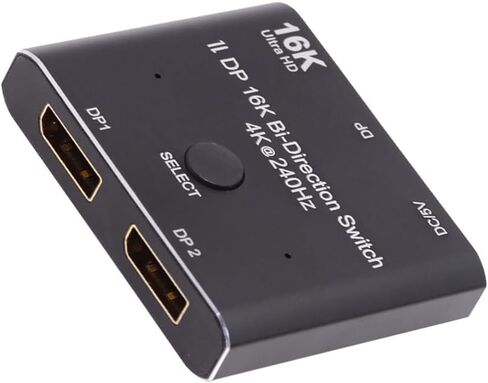 NFHK DP DisplayPort 2.0 Bi-Direction 2x1 Switch Splitter Selector Hub Support HDCP SST Extended 16K@60hz 4K@240hz Convertor in Saudi Arabia