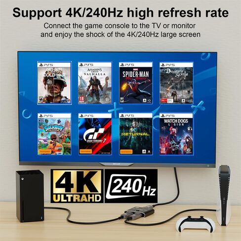 NFHK DP DisplayPort 2.0 Bi-Direction 2x1 Switch Splitter Selector Hub Support HDCP SST Extended 16K@60hz 4K@240hz Convertor in Saudi Arabia