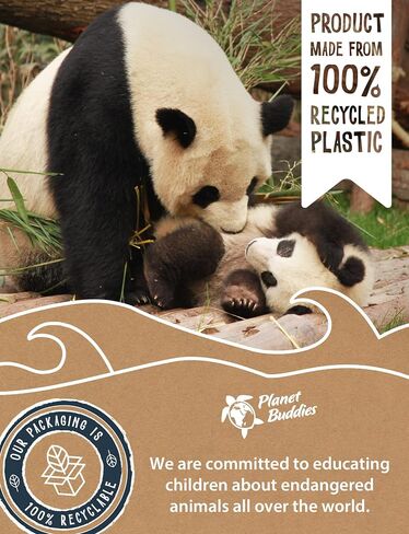 Planet Buddies Kids Earphones for School Travel, Safe Volume Limited, HD Mic Stereo Sound On-Ear Girls Boys Headphones for Kid, Foldable 3.5mm Wired Kids Headphones for iPad Computer - Furry Panda in Kuwait