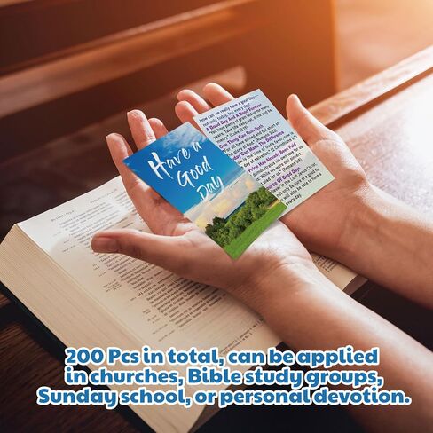 200 Pcs Gospel Tract Card Salvation Cards Pocket Holy Postcard Prayer Postcards Christian Inspirational Bible Verses Bookmark for Christian Gift Women Men (Vibrant Color,Somebody Loves You) in Kuwait