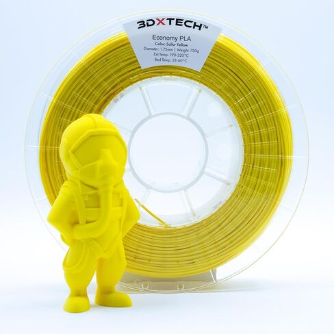 3DXTECH - 1.75mm Orange Fluorescent Economy Satin PLA 3D Filament 750g Reel, 3D Printing Filament - Made in USA in Saudi Arabia