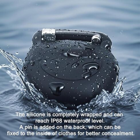 Silicone Case for Apple AirTag GPS Tracker Holder with Invisible Pin Waterproof Anti Lost Hidden Air Tag Case for Kids and The Elderly (Black, White, Navy, Blue) in Kuwait