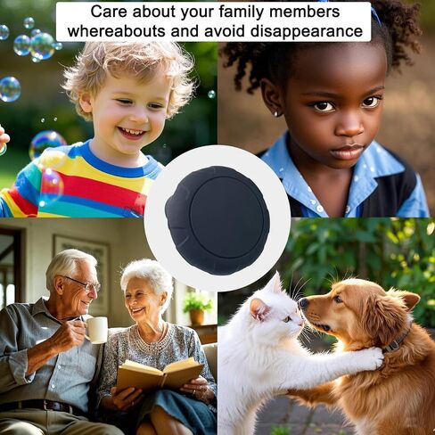 Silicone Case for Apple AirTag GPS Tracker Holder with Invisible Pin Waterproof Anti Lost Hidden Air Tag Case for Kids and The Elderly (Black, White, Navy, Blue) in Kuwait