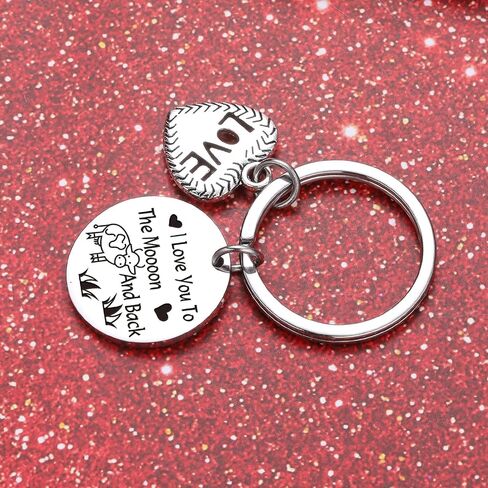 ZQEOU Cow Theme Keychain Sister Gift Cow Farmer Keychain Husband Gift Niece Gift Cow Mother Keychain Wife Gift in Saudi Arabia
