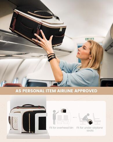 LOVEVOOK Travel Backpack Carry on Flight Approved 40L,Waterproof TSA Travel Essentials Personal Item Backpack for Women Men,Large Carry on Luggage Suitcase Travel Bag for Airplane with 3 Packing Cubes in Kuwait