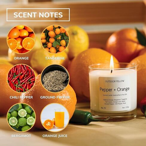 Tomato Vine Luxury Scented Candle, 40+ Hour Burn Time, Coconut & Apricot Wax Blend, Best Smelling Luxury Tomato Candle for Home, (8oz) in Saudi Arabia