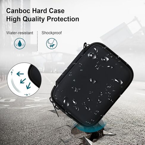 Canboc Carrying Case for SanDisk Creator Phone SSD 1TB 2TB External Solid State Drive, Zipper Mesh Pocket fit Cable, Black (Case Only) in Kuwait