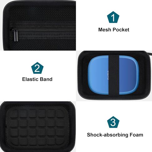 Canboc Carrying Case for SanDisk Creator Phone SSD 1TB 2TB External Solid State Drive, Zipper Mesh Pocket fit Cable, Black (Case Only) in Kuwait