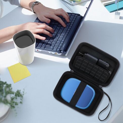 Canboc Carrying Case for SanDisk Creator Phone SSD 1TB 2TB External Solid State Drive, Zipper Mesh Pocket fit Cable, Black (Case Only) in Kuwait