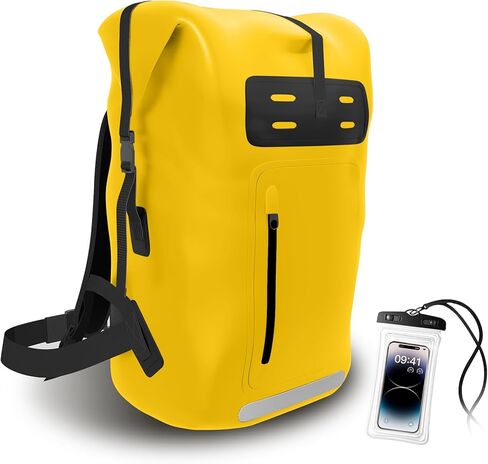 Waterproof Backpack，Heavy Duty Hiking Backpack，35/55/85L dry bag backpack waterproof for Men，Roll-Top Closure，for Kayaking, Travel, Hiking, Fishing, Camping, Motorcycles (black, 35L) in Kuwait