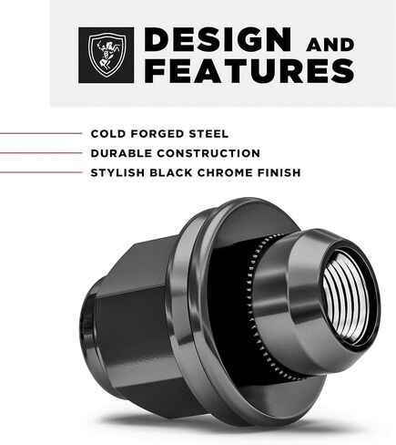 White Knight 5306 Chrome M12x1.25 OEM Factory Style Mag Lug Nut with Washer, 4 Pack in Kuwait