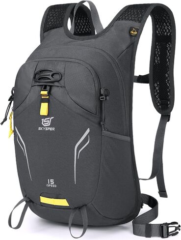 SKYSPER Small Hiking Backpack 15L Lightweight Day Pack Travel Hiking Daypack for Women Men(Black) in Saudi Arabia