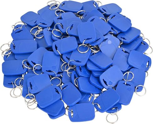 13.56MHZ RFID Key Fobs for Door Access RFID Tags IC Key Fob Programmable IC Card Keychain Pack of 100 in Saudi Arabia