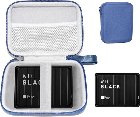حالة CaseSack لمحرك لعبة WD_BLACK 6TB 1TB/ 2TB/ 4TB/ 5TB/ 6TB P10 ، محرك أقراص ثابتة خارجي محمول (أزرق) in Kuwait