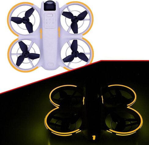 ملصقات ملصق مضيئة لملصقات DJI Neo متوهجة ، ملصقات فلورسنت PVC ملصقات تحذير الطيران الليلي ملحقات الديكور دي جي نيو ، مقاومة للماء وحروق الشمس (الأخضر العشبي المضيئة) in Kuwait