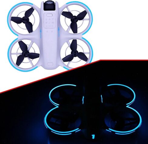 ملصقات ملصق مضيئة لملصقات DJI Neo متوهجة ، ملصقات فلورسنت PVC ملصقات تحذير الطيران الليلي ملحقات الديكور دي جي نيو ، مقاومة للماء وحروق الشمس (الأخضر العشبي المضيئة) in Kuwait