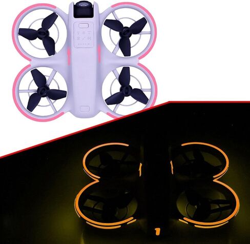 ملصقات ملصق مضيئة لملصقات DJI Neo متوهجة ، ملصقات فلورسنت PVC ملصقات تحذير الطيران الليلي ملحقات الديكور دي جي نيو ، مقاومة للماء وحروق الشمس (الأخضر العشبي المضيئة) in Kuwait