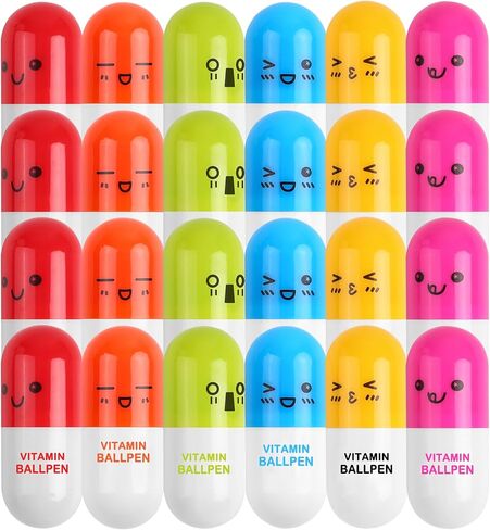 أقلام على شكل حبوب منع الحمل، أقلام كروية قابلة للسحب، أقلام كبسولات فيتامين، اللوازم المكتبية لأسبوع الممرضات (40) in Kuwait