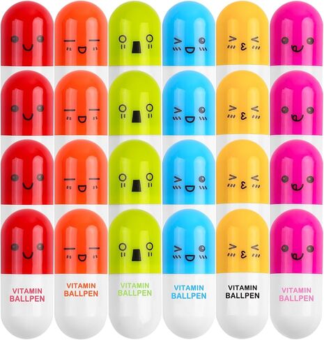 أقلام على شكل حبوب منع الحمل، أقلام كروية قابلة للسحب، أقلام كبسولات فيتامين، اللوازم المكتبية لأسبوع الممرضات (40) in Kuwait