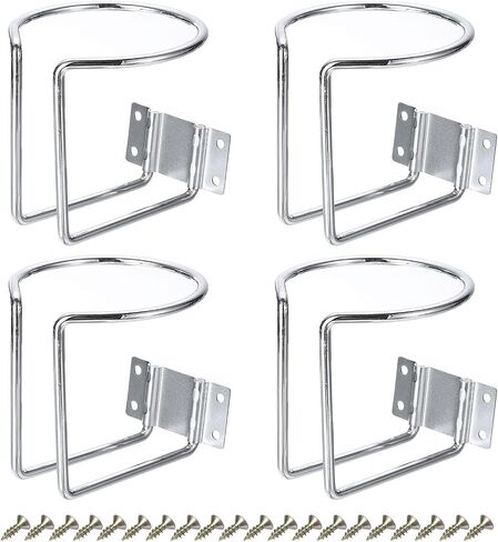 uxcell 4pcs Boat Ring Cup Holder Universal 3 Inch Wall Mounted Boat Cup Drink Holders with Screws for Boats, Marine, Trucks, RVs, Trailers, Yacht, Black in Saudi Arabia