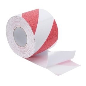 PATIKIL 6 Inch x 33 Ft Anti Slip Traction Tape, Non-Slip Grip Tape Non Skid Tread Safety Tape for Stairs Steps Scooter Deck, Red and White