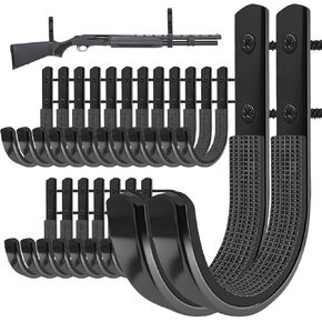 Gun Rack for Wall, Gun Rack, Gun Wall Mount with Soft Padding, Gun Mounts Bulk for Wall, Gun Hooks Wall Mount for Rifle, Shotgun, Bows, Shotgun Rifle Accessories