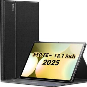 INFILAND Case for Samsung Galaxy Tab S10 FE Plus 5G, Ultra Slim Multi-Angle Stand Cover with S Pen Holder for Galaxy Tab S10 FE+ 13.1 Inch (SM-X620/SM-X626B) 2025 Tablet [Auto Wake/Sleep], Black