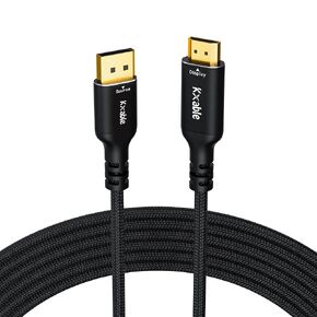 4K DisplayPort to HDMI Cable 35 FT, Uni-Directional DP (Source) 1.2 to HDMI (Display) 1.4 Cable, Up to 4K@60Hz, 2K@120Hz, [Aluminum Shell, Gold-Plated Plug, Nylon Braided Jacket], High Speed Cable