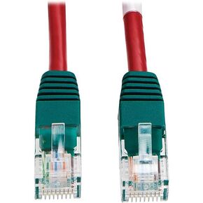 TRIPP LITE Cat5e Molded Crossover Patch Cable RJ45, M/M, Red 10-Feet (N010-010-RD)