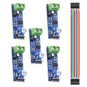 5PACK DC 5V-12V LM386 Audio Amplifier Module Mini Mono Power AMP Module HiFi for Arduino with Dupont Cable