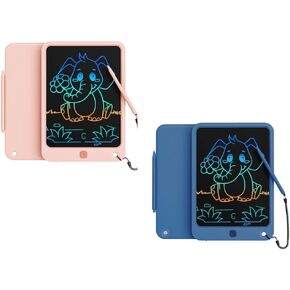 10 Inch LCD Drawing Board,Gift for Boys Girls Toddlers Age 3-12 Years(Pink+Navy)