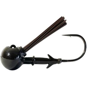 DOBYNS RODS Football Head W/Weed Guard 3/8 OZ/GAMAKATSU Hook 4/0 / 4 Pack/Brown