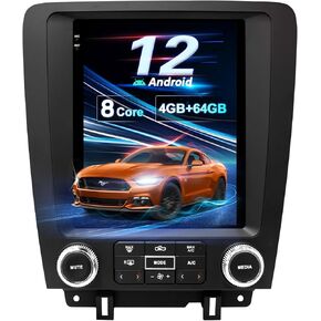 Car Stereo Radio for Ford Mustang 2010 2011 2012 2013 2014, 9.7 Inch Touch Screen/Android12/4GB+46GB/Wireless Carplay and Android Auto/GPS Navigation/Bluetooth 5.0/WiFi/DSP/1080P Reversing Camera