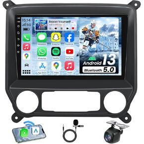 Car Radio for Chevy Silverado GMC Sierra 2014-2018: 10.1 Inch 1280 * 800 Touchscreen Upgrade Wireless Carplay Android Auto 1080P Backup Camera GPS Navigation 5G WiFi Bluetooth FM SWC