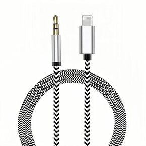 Aux Cord for iPhone,iPhone Cord for Car,[Apple MFi Certified] Lightning to 3.5mm Aux Audio Nylon Braided Cable for iPhone14/13/12/11/XS/XR/X 8 7 6/iPad to Car/Home Stereo,Speaker,Headphone-3.3FT