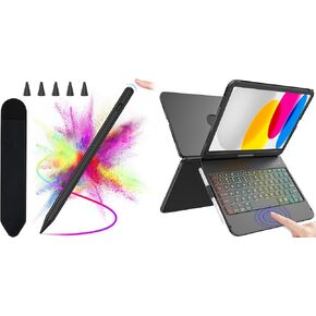 HOTLIFE Keyboard Case for iPad 10th Generation with iPad 10.9“2022 and Pencil for iPad