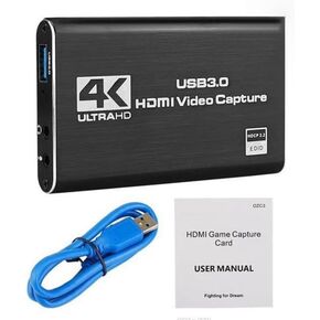Capture Card for Streaming Video HDMI Compatible with PS5 Nintendo Switch Xbox 4K USB Game Device Recorder Equipment External Cards for 3ds PC PS3 Gaming 1080p 60fps
