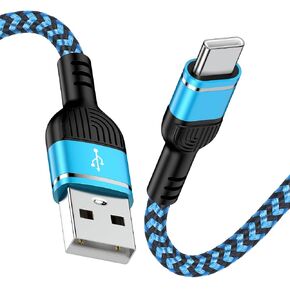 USB C S25 Ultra Charger Cable Fast Charging Car Charger Cord 6FT for Samsung Galaxy S25 Ultra S25 Plus S25 A16 5G A35 A15 A25 A55, 3.1A Long Type A USB to USB C Wire Braided Andriod Phone Cables