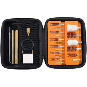 Raiseek Gun Cleaning Kit Rifle Handgun Shotgun Cleaning Kit in Zippered Portable Pouch for .22 .243 .280 .30 .357 .40 .45 Cal 12GA 20GA