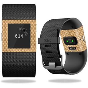 MightySkins Skin Compatible with Fitbit Surge Cover Skins Sticker Watch Wood Weave