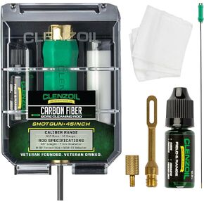 Clenzoil Carbon Fiber Gun Cleaning Rod Kit - Gun Cleaner Kit for Gun Maintenance - Shotgun Cleaning Solution - 45" Shotgun Cleaning Rod for 410 to 12 Gauge