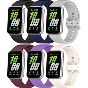 نطاقات Mleliya لـ Samsung Galaxy Fit 3 نطاقات للنساء الرجال ، و 6 حزم معصم للرياضة للرياضة Samsung Galaxy Fit 3 SM-R390 Smartwatch