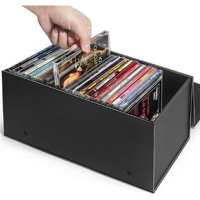 صندوق تخزين الأقراص المضغوطة ، متجر حامل الأقراص المضغوطة 30 حالة جوهرة ، منظم تخزين وسائل الإعلام حامل القرص
