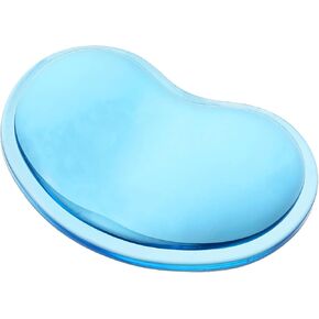 Silicone Gel Mouse Wrist Rest Pad, Heart-Shaped Translucence Ergonomic Wrist Rest for Mouse, Soft Cool Hand Pain Relief Cushion for Home Office Computer Gaming (Clear)