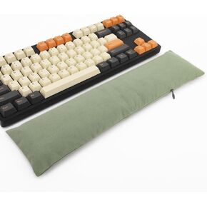 80% Keyboard Wrist Rest Bean Bag, Ergonomic Arm Palm Wrist Rest for Mechanical Keyboard, Ergobeads Wrist Cushion Pad for Gaming, Easy Typing, Computer Laptop (Light Army Green)