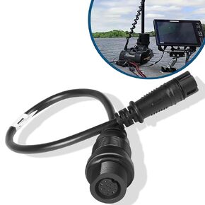 1852078 DSC Transducer Adapter Cable,8-PIN Transducer Adapter Cable Fits for Lowrance Fish Finders and for Minn Kota Motor Built-in Dual Spectrum Chirp Transducer