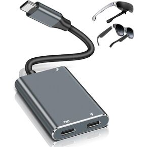 XREAL Hub,Charge and Play Adapter,Power Your AR Glasses While Charging Your Source Device,Like SteamDeck,Swtch,ROG Ally, Phone 16 15 or Other USB C Interface Devices,4K@60Hz+65W Fast Charging