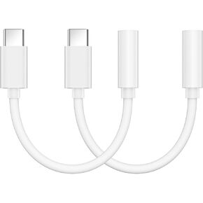 [MFi Certified]USB C to 3.5mm Headphone Jack Adapter for iPhone16,2Pack Type C to Aux Audio Dongle Cable Compatible with iPhone 16/16 Plus/16 Pro/16 Pro Max/15/15 Pro/15 Pro Max,Galaxy S23 S22 Ultra