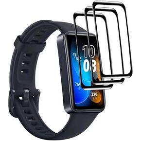 [3 Pack] [Kicvbnco] For Huawei Band 10/Huawei Band 9/Huawei Band 8 watch film Tempered Glass Screen Protector, [99.99% HD Clear] [9H Hardness] [film Friendly] for HUAWEI Band10/Band9/Band 9 NFC/Band 8/Band 8 NFC Glass Tempered film